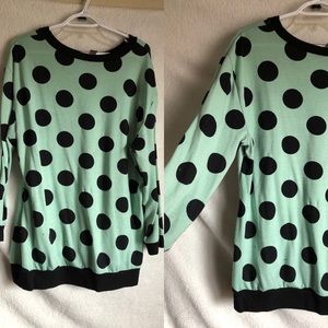 Mint Green PolkaDot Sweater